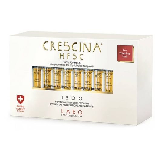 Crescina 1300 HFSC Ампулы для стимуляции роста волос, лосьон для стимуляции роста волос, для женщин, 3.5 мл, 20 шт.