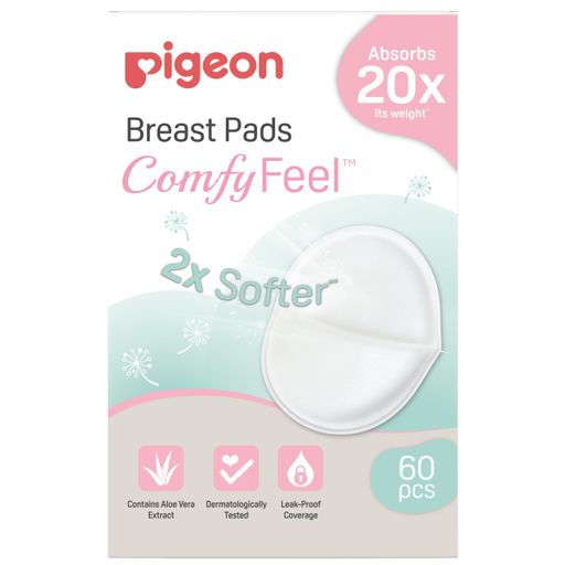 Pigeon Comfy Feel Breast Pads Вкладыши для бюстгралтера с алоэ, 60 шт.