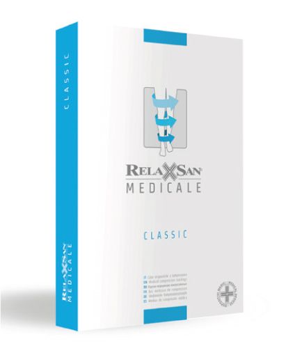 Relaxsan Medicale Classic Чулки с открытым носком 2 класс компрессии, р. 1, арт. M2470A (23-32 mm Hg), телесного цвета, на резинке, пара, 1 шт.